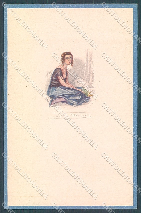 Artist Signed Bompard Glamour Fashion Lady Book serie 512-5 postcard HR3551 – fronte