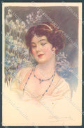 Artist Signed Bompard Glamour Fashion Lady Jewel Sapphire serie 967-1 pc HR3553 – fronte