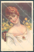Artist Signed Bompard Glamour Fashion Lady Jewel Pearls serie 967-2 pc HR3554 – fronte