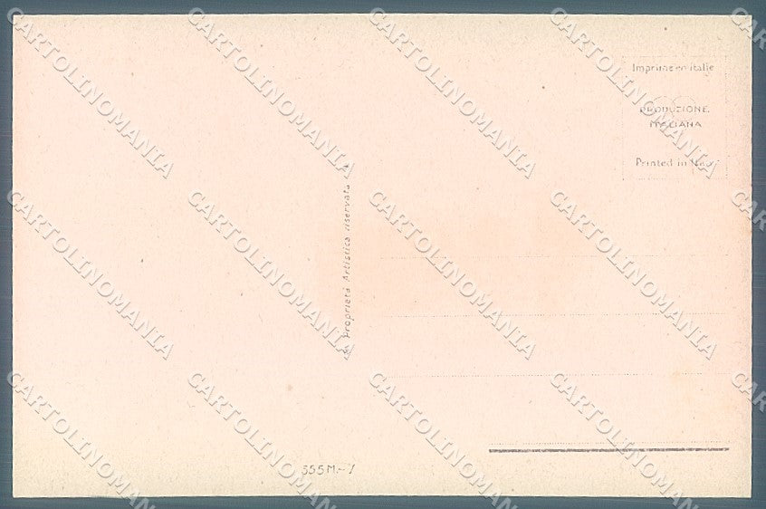 Artist Signed Bompard Glamour Fashion Lady Dog serie 555M-1 postcard HR3569 – retro