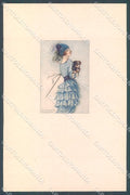 Artist Signed Bompard Glamour Fashion Lady Dog serie 555M-4 postcard HR3572 – fronte