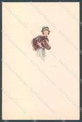 Artist Signed Bompard Glamour Fashion Lady Horse serie 556M-1 postcard HR3585 – fronte