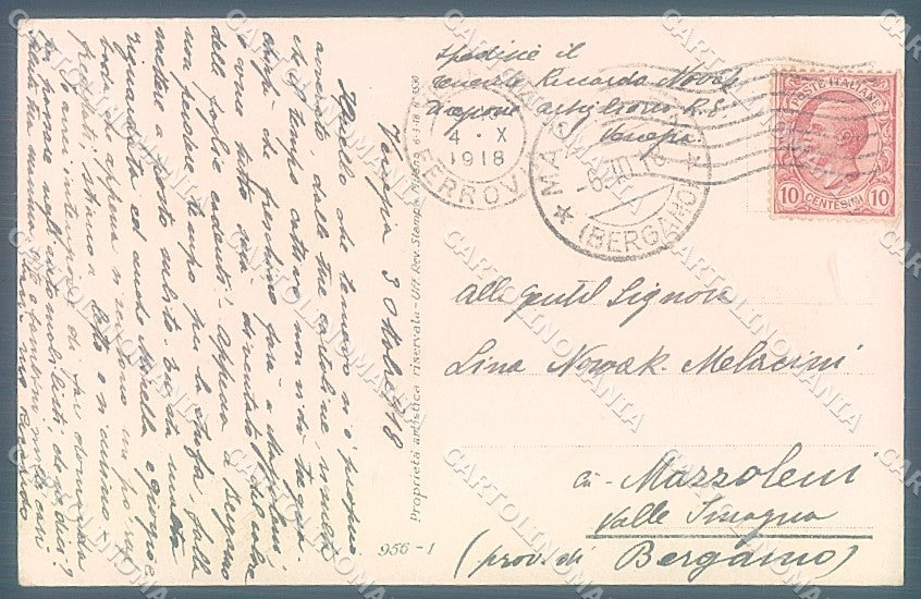Artist Signed Bompard Fashion Lady BACK ABRADED serie 956-1 postcard HR3598 – retro