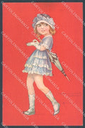 Artist Signed Bompard Fashion Girl serie 523-2 postcard HR3605 – fronte