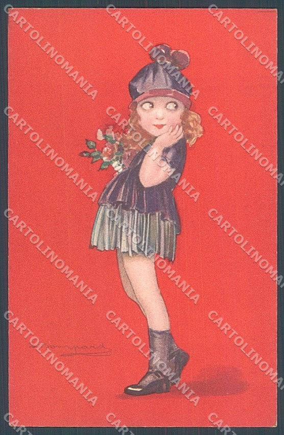 Artist Signed Bompard Fashion Girl serie 523-3 postcard HR3606 – fronte