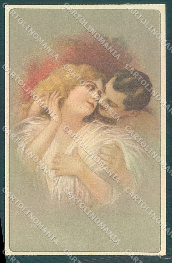 Artist Signed Guerzoni Lady Romantic Couple serie 831-2 postcard HR3640 – fronte
