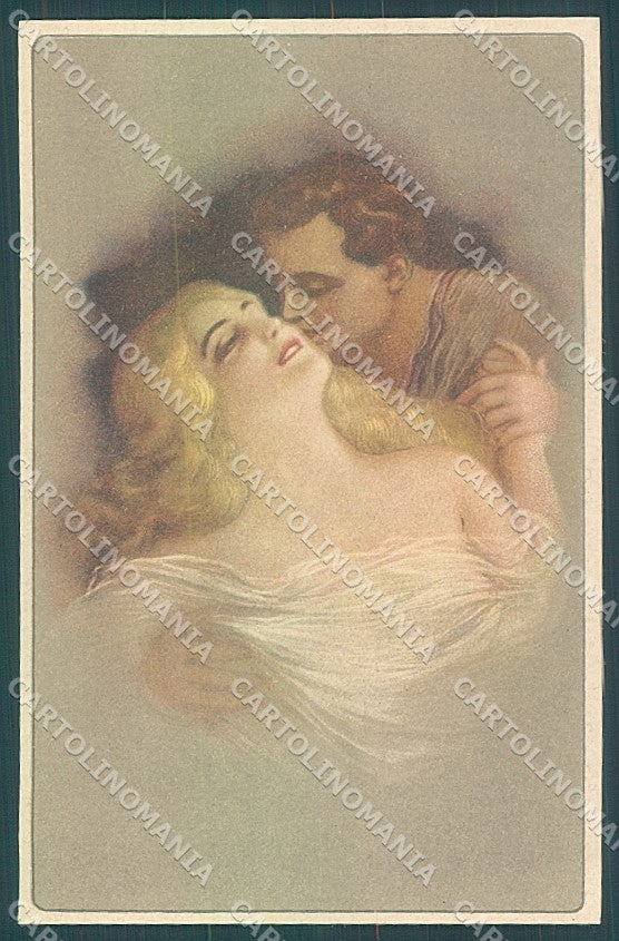 Artist Signed Guerzoni Lady Romantic Couple serie 831-3 postcard HR3641 – fronte