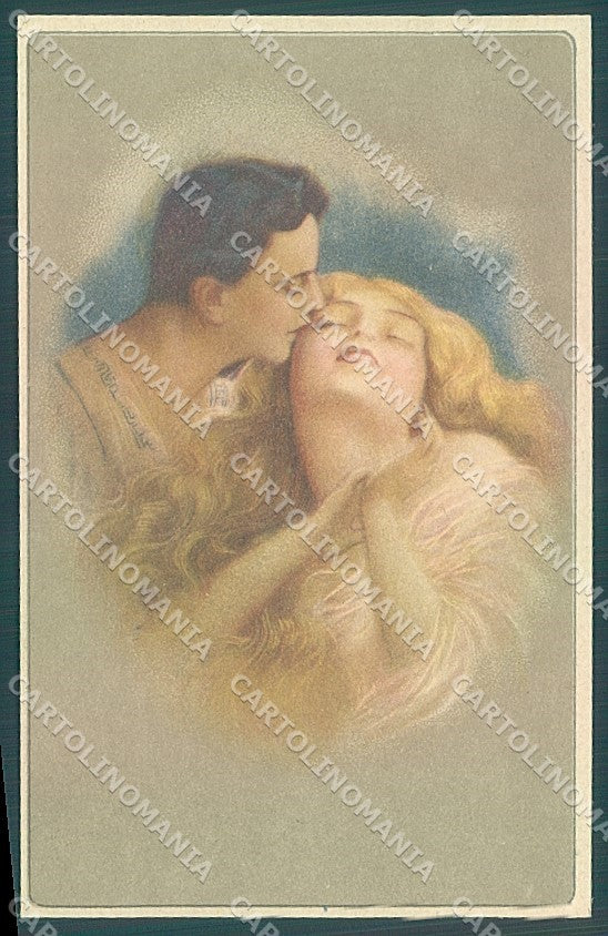 Artist Signed Guerzoni Lady Romantic Couple serie 831-4 postcard HR3642 – fronte