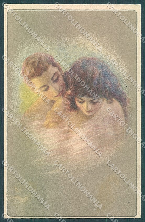 Artist Signed Guerzoni Lady Romantic Couple serie 831-6 postcard HR3644 – fronte