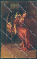 Artist Signed Villani Lady Romantic Couple serie 7035 postcard HR3650 – fronte