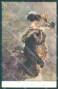 Artist Signed Zambeletti Glamour Fashion Lady serie 211-5 postcard HR3675 – fronte