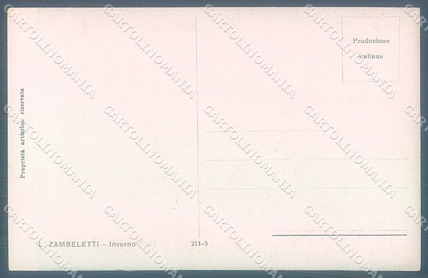 Artist Signed Zambeletti Glamour Fashion Lady serie 211-5 postcard HR3675 – retro