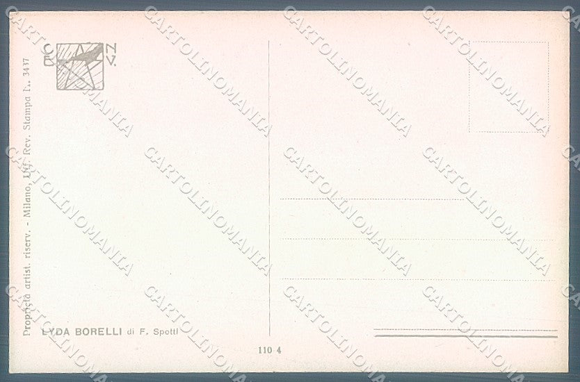 Artist Signed Spotti Lady Actress Lyda Borelli serie 110-4 postcard HR3680 – retro