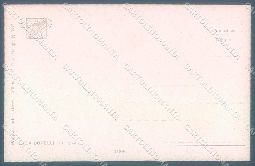 Artist Signed Spotti Lady Actress Lyda Borelli serie 110-6 postcard HR3682 – retro