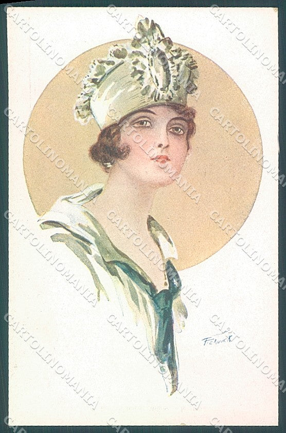 Artist Signed Pickuik Glamour Fashion Lady serie 4094 postcard HR3685 – fronte