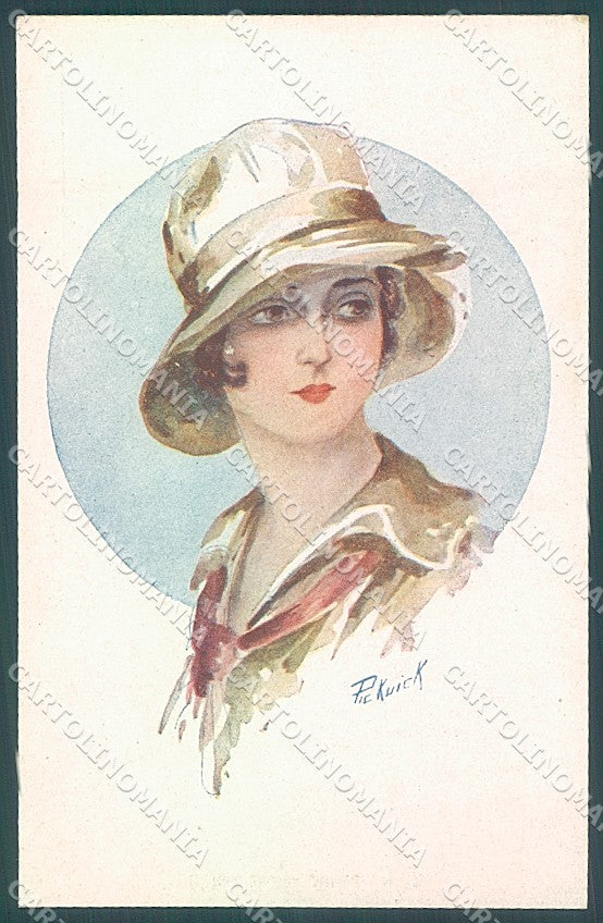 Artist Signed Pickuik Glamour Fashion Lady serie 4094 postcard HR3686 – fronte