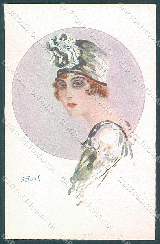 Artist Signed Pickuik Glamour Fashion Lady serie 4094 postcard HR3687 – fronte