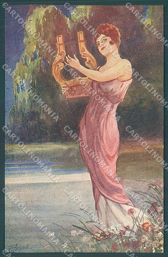 Artist Signed Pickuik Glamour Fashion Lady serie 4094 postcard HR3694 – fronte