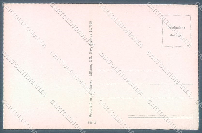 Artist Signed Santino Lady Romantic Couple Kissing serie 136-3 postcard HR3697 – retro