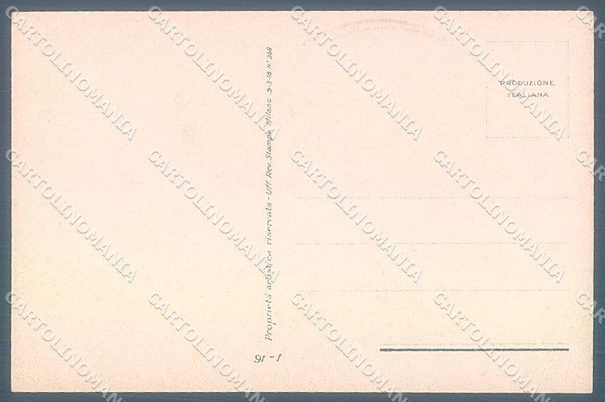 Artist Signed Malugani Lady Hat Flowers Rose serie 91-1 postcard HR3714 – retro