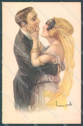 Artist Signed Lando Lady Romantic Couple serie 39  postcard HR3732 – fronte