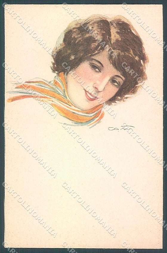 Artist Signed Camerini Cam Glamour Fashion Lady serie 57 postcard HR3734 – fronte