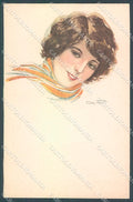 Artist Signed Camerini Cam Glamour Fashion Lady serie 57 postcard HR3734 – fronte