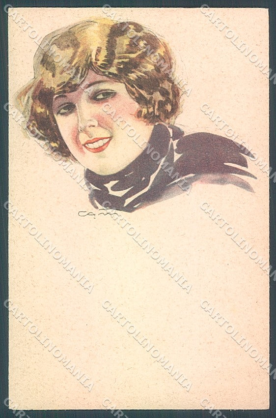 Artist Signed Camerini Cam Glamour Fashion Lady serie 57 postcard HR3739 – fronte