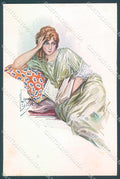 Artist Signed Law Ludson Glamour Fashion Lady Book serie 66-1 postcard HR3752 – fronte