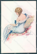 Artist Signed Law Ludson Glamour Fashion Lady serie 66-2 postcard HR3753 – fronte