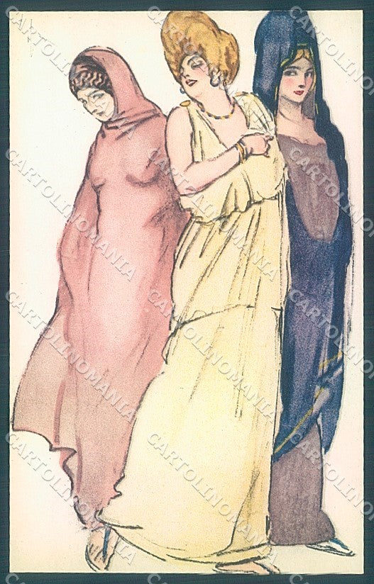 Artist Signed Sacchetti Glamour Fashion Lady Mode Polenghi serie 22-1 pc HR3763 – fronte