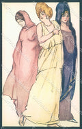 Artist Signed Sacchetti Glamour Fashion Lady Mode Polenghi serie 22-1 pc HR3763 – fronte