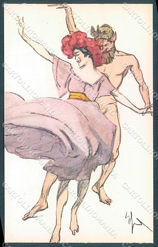 Artist Signed Sacchetti Fashion Lady Dance Polenghi serie 24-1 postcard HR3775 – fronte