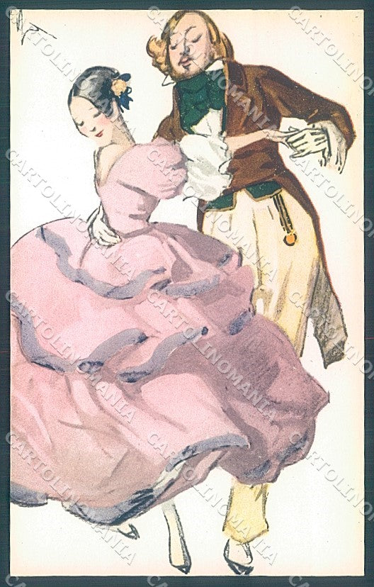 Artist Signed Sacchetti Fashion Lady Dance Polenghi serie 24-3 postcard HR3777 – fronte