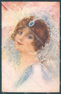 Artist Signed Del Senno Lady French Type serie 50 postcard HR3793 – fronte