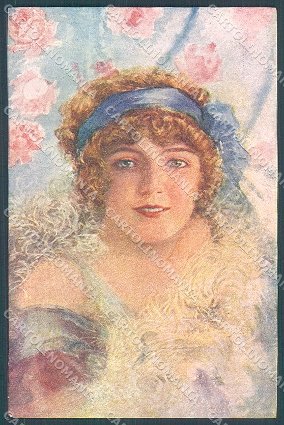 Artist Signed Del Senno Lady French Type serie 50 postcard HR3798 – fronte
