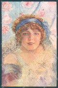 Artist Signed Del Senno Lady French Type serie 50 postcard HR3798 – fronte