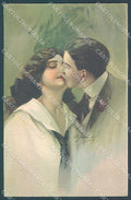 Artist Signed Simeone Lady Romantic Couple serie 129 postcard HR3804 – fronte