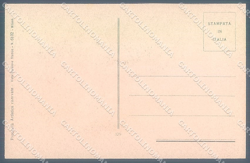 Artist Signed Simeone Lady Romantic Couple serie 129 postcard HR3805 – retro
