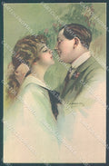 Artist Signed Simeone Lady Romantic Couple serie 129 postcard HR3808 – fronte