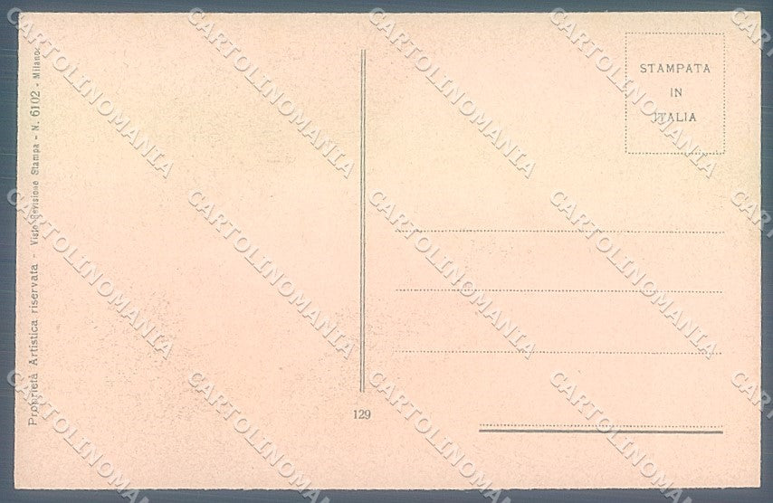 Artist Signed Simeone Lady Romantic Couple serie 129 postcard HR3808 – retro