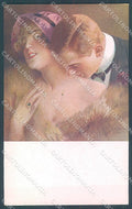 Artist Signed Simeone Lady Romantic Couple Emerald Jewel serie 174-3 pc HR3817 – fronte