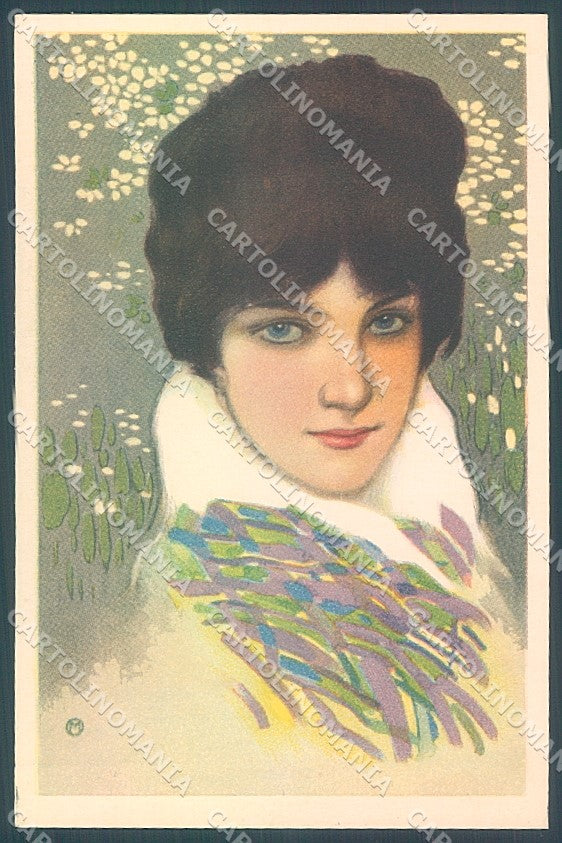 Artist Signed Malerba Glamour Fashion Lady serie 140-3 postcard HR3823 – fronte