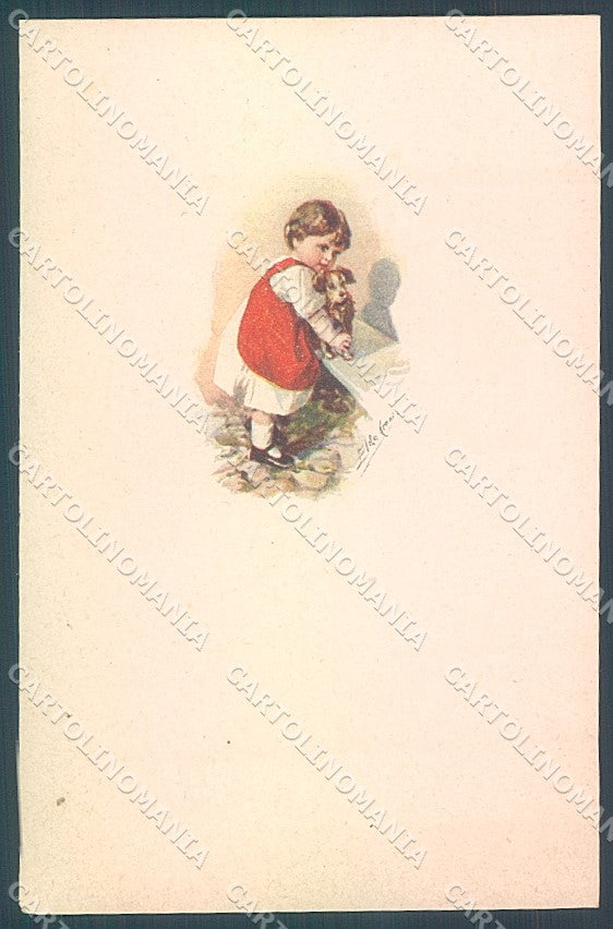 Artist Signed Cenni Child Dog serie 576M-1 postcard HR3827 – fronte