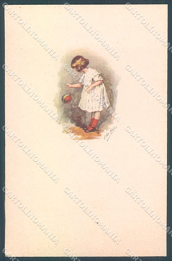 Artist Signed Cenni Child Girl Ball serie 576M-3 postcard HR3829 – fronte