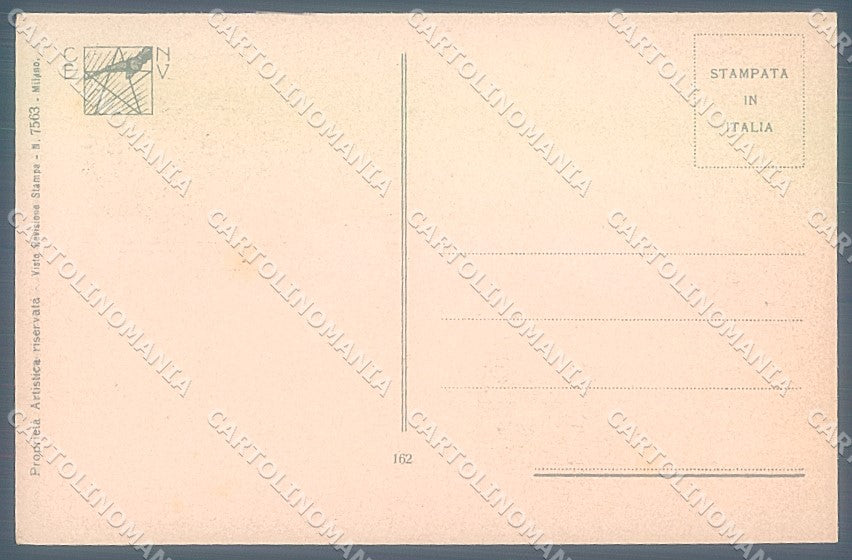Artist Signed Pinochi Lady Man Phone serie 162 postcard HR3835 – retro