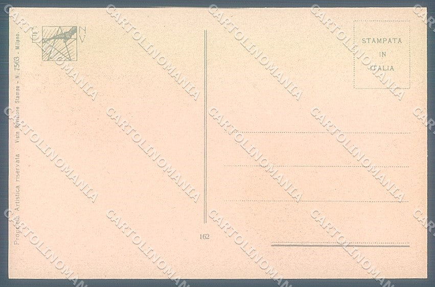 Artist Signed Pinochi Lady Man Phone serie 162 postcard HR3838 – retro
