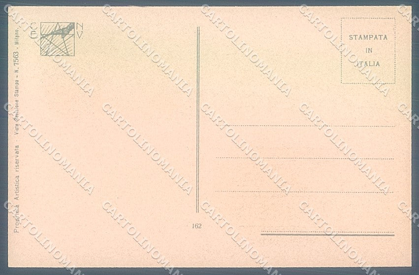 Artist Signed Pinochi Lady Man Phone serie 162 postcard HR3839 – retro
