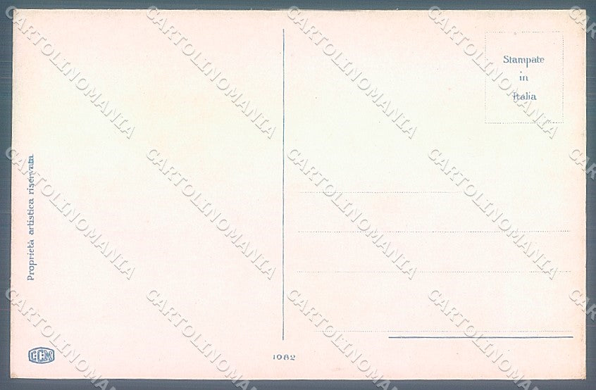 Artist Signed Willy Risque Lady Make up Puff serie 1082 postcard HR3901 – retro