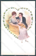 Artist Signed Orlandi Lady Romantic Couple serie 7514 postcard HR3907 – fronte